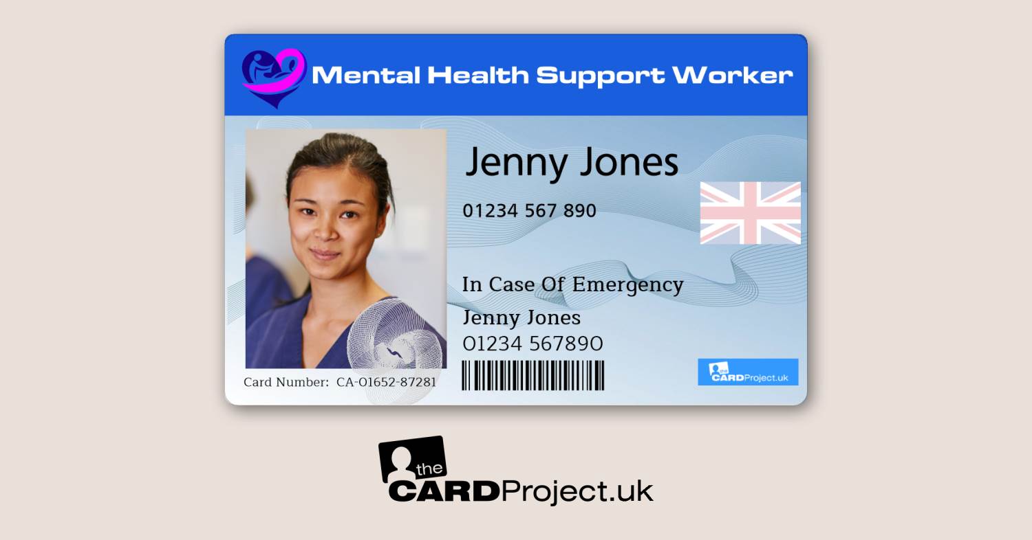 Mental Health Support Worker ID Card Premium (FRONT)